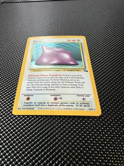 Pokemon Card Ditto Holo 3/62 Fossil Set 1999 WOTC Vintage Holo Rare LP/NM - Image 3