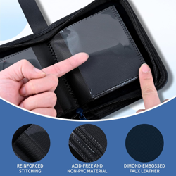 1 Pocket Toploader Binder 40 Pockets One Pocket Mini Trading Card Album,Diamond - Image 4