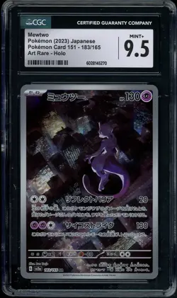 CGC 9.5 Mewtwo 183/165 Holo AR 151 sv2a Pokemon Card Japanese - Image 1