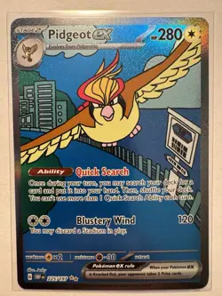 2023 POKEMON OBF EN-OBSIDIAN FLAMES SPECIAL ILLUSTRATION RARE PIDGEOT EX - Image 2