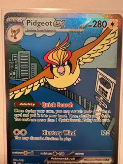 2023 POKEMON OBF EN-OBSIDIAN FLAMES SPECIAL ILLUSTRATION RARE PIDGEOT EX - Image 4