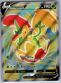 Flapple V (Full Art) 143/163 SWSH05: Battle Styles - Pokemon Card - NM - Image 1