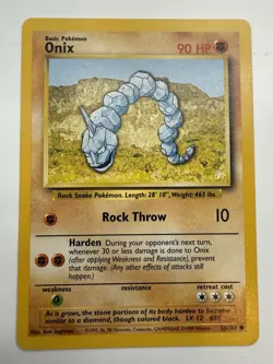 Pokemon TCG Onix 56/102 Base Set Unlimited - LP - Image 1