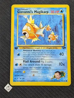 Giovanni's Magikarp 73/132 - Gym Challenge 1st Edition Pokemon TCG LP VLP - Image 1
