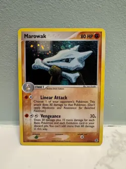 SWIRL NM - Pokemon Marowak Holo Rare EX FireRed & LeafGreen 7/112 - Image 1