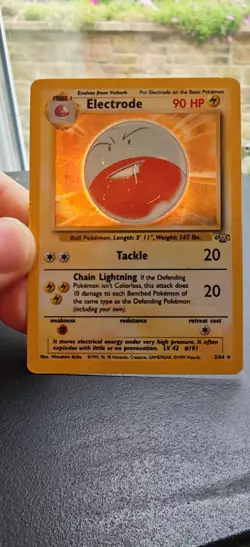 Pokemon TCG Electrode Jungle 2/64 Holo Unlimited Holo Rare - HP - Image 2