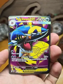 Pokemon TCG Mega Sharpedo EX 113 Holo Ultra Rare Full Art Phantasmal Flames - Image 1