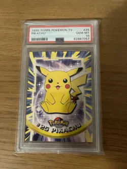 1999 Topps Pokemon TV Animation Pikachu #25 PSA 10 Gem Mint - Image 1