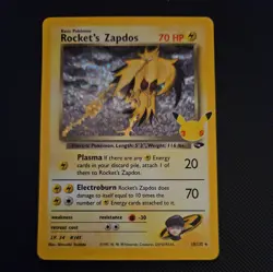 Pokemon TCG Rocket's Zapdos Holo Rare Card 15/132 Celebrations Series (NM) - Image 1