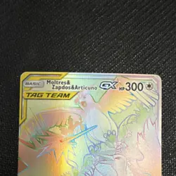 Pokemon Moltres & Zapdos & Articuno GX 69/68 Hidden Fates Full Art Secret Rare … - Image 2