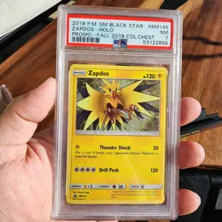 PSA 7 Zapdos HOLO Promo - 2018 P.M. SM Black Star Promo Fall #SM145 - Image 4