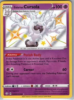 Galarian Cursola SV050/SV122 Shining Fates: Shiny Vault - Pokemon Card - NM - Image 1