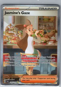 Jasmine's Gaze 245/191 SIR SV08: Surging Sparks - Pokemon Card - NM - Image 1