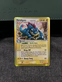 Pokemon TCG Feraligatr EX Dragon Frontiers Holo Rare Card 2/101 Delta Species MP - Image 1