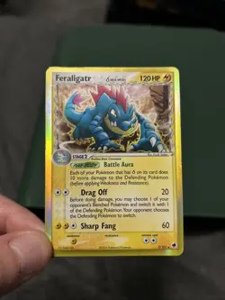 Pokemon TCG Feraligatr EX Dragon Frontiers Holo Rare Card 2/101 Delta Species MP - Image 2