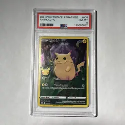 2021 Pokemon Celebrations Pikachu #005 PSA 8 - Image 1
