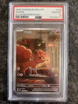 2025 POKEMON MEG EN-MEGA EVOLUTION ILLUSTRATION RARE #138 VULPIX PSA 10 - Image 1