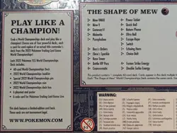 Pokemon World Championship London 2022 **Sealed** Deck The Shape Of Mew! - Image 3