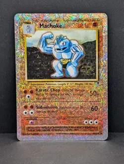 Pokemon Machoke Legendary Collection Reverse Holo Rare Pokemon TCG fireworks LP+ - Image 1