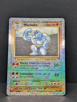 Pokemon Machoke Legendary Collection Reverse Holo Rare Pokemon TCG fireworks LP+ - Image 3