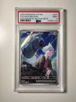 Pokemon Steven's Beldum 207 Sv: Scarlet & Violet Promo Holo PSA 9 2025 - Image 1