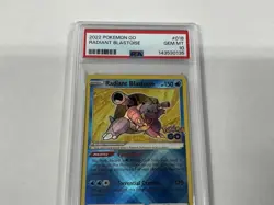 PSA 10 GEM MINT Radiant Blastoise Pokemon GO Holo Rare 2022 Pokemon 018/078 - Image 3