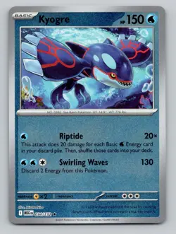 Reverse Holo Kyogre 034/132 Rare Mega Evolution Pokemon - Image 1