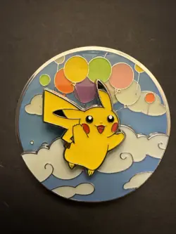 Pokemon Celebrations 25th Anniversary Flying & Surfing Pikachu Enamel Pin - Image 1