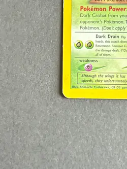 Pokemon Dark Crobat Neo Destiny 2/105 Holo Rare Vintage 2002 DMG Ink Mark - Image 3