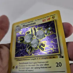 Pokemon TCG Magneton Fossil Holo Rare Card 11/62 Near Mint Condition - Image 2