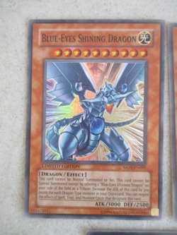 LOT OF 5 YU-GI-OH 1996 HOLO CARDS BLUE EYES SHINING DRAGON X3 BOOK OF LIFE ETC - Image 2