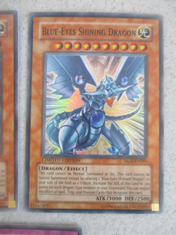 LOT OF 5 YU-GI-OH 1996 HOLO CARDS BLUE EYES SHINING DRAGON X3 BOOK OF LIFE ETC - Image 4