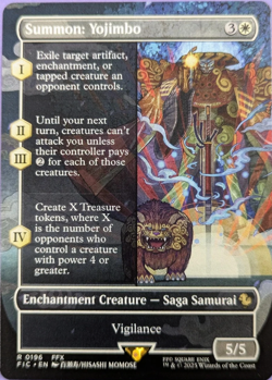 Summon: Yojimbo Magic: FINAL FANTASY: Commander # 0196 RARE MtG TCG Card - Image 1