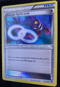 Pokemon Gengar Spirit Link Trainer HOLO XY Phantom Forces 95/119 LP - Image 2
