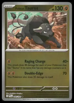 Pokemon ME02: Phantasmal Flames #048/094 Paldean Tauros HOLO - Image 1