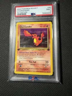 2000 POKEMON ROCKET 1ST EDITION #50 CHARMANDER PSA 9 - Image 1