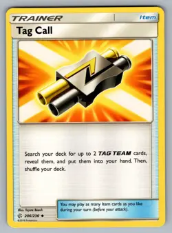 Tag Call Uncommon SM - Cosmic Eclipse 206/236 Pokemon NM - Image 1
