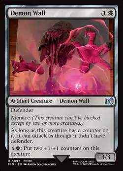 MTG Final Fantasy 0097 Demon Wall U NM - Image 1