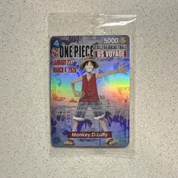 Bandai One Piece Card Game Holo Monkey D. Luffy US Voyage 5000 Cost 4 2026 - Image 1