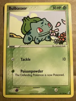 Bulbasaur Pokemon Card Crystal Guardians 45/100 LP - Image 1