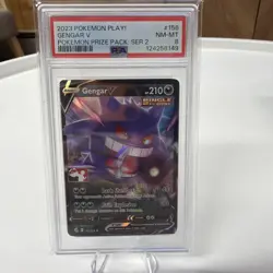 Gengar V 156/264 Prize Pack: Series 2 Pokemon Play! PSA 8 - Image 1