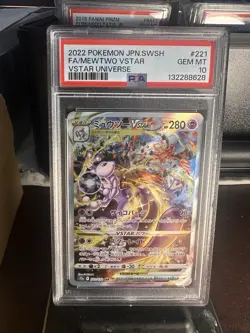 2022 POKEMON JPN SWORD & SHIELD VSTAR UNIVERSE #221 FULL ART/MEWTWO VSTAR PSA 10 - Image 1