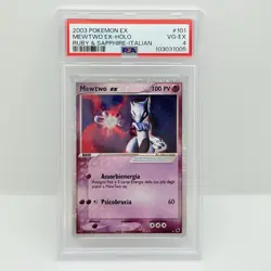 CARTA POKEMON MEWTWO EX HOLO 101/109 - ITA - SET RUBINO E ZAFFIRO - PSA 4 - Image 1