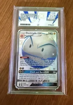 Pokemon Electrode GX SV57/SV94 Hidden Fates Ace Gem Mint 10 *PERFECT SUBGRADES* - Image 1