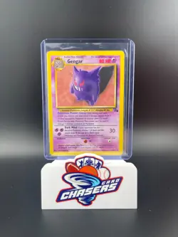Pokemon Fossil Gengar 20/62 Non Holo Rare - DMG Creases - Image 1