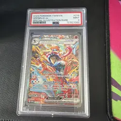 PSA 9 GRENINJA EX 214 TWILIGHT MASQUERADE SPECIAL ILLUSTRATION RARE POKEMON - Image 1