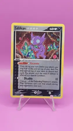 Pokemon TCG Sableye Crystal Guardians 10/100 Holo Rare Card 2006 MP - Image 1