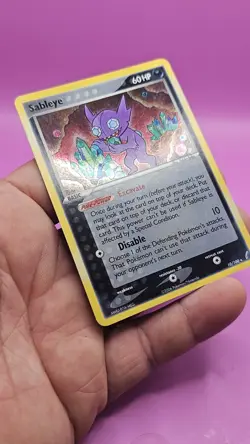 Pokemon TCG Sableye Crystal Guardians 10/100 Holo Rare Card 2006 MP - Image 2