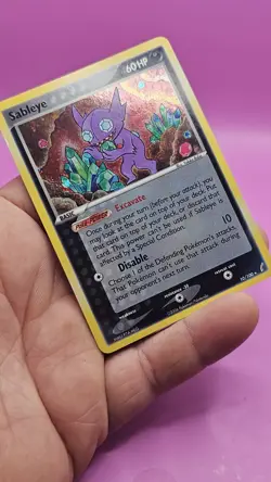 Pokemon TCG Sableye Crystal Guardians 10/100 Holo Rare Card 2006 MP - Image 3
