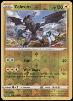 Pokemon - Zekrom - 060/185 - Reverse Holo Rare - Vivid Voltage - NM/M - Image 1